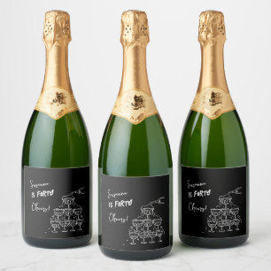 40 years wine label favors decor