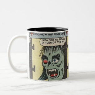 40s Horror Comic   Best vintage classic comic Two-Tone Coffee Mug