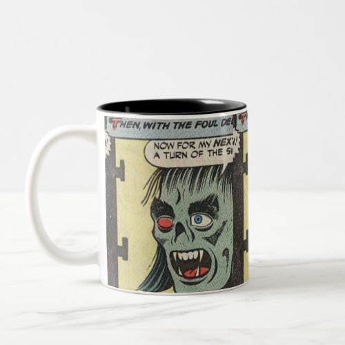 40s Horror Comic  Best vintage classic comic Two_Tone Coffee Mug