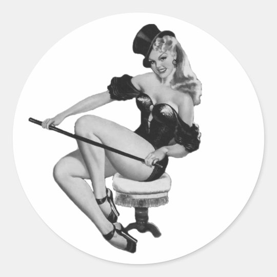 40's Pinup #2 Classic Round Sticker