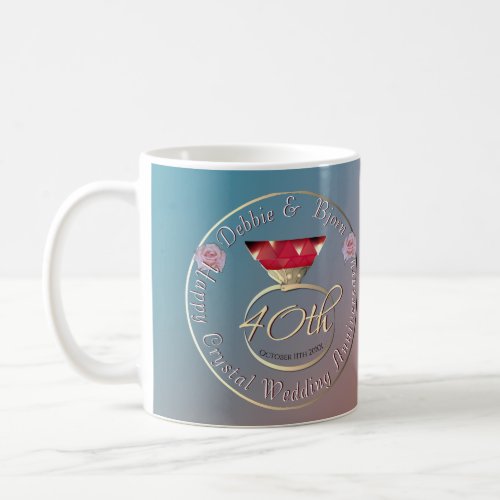 40th15th Ruby Wedding Anniversary  Coffee Mug