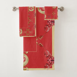 40th/15th Wedding Anniversary Bath Towel