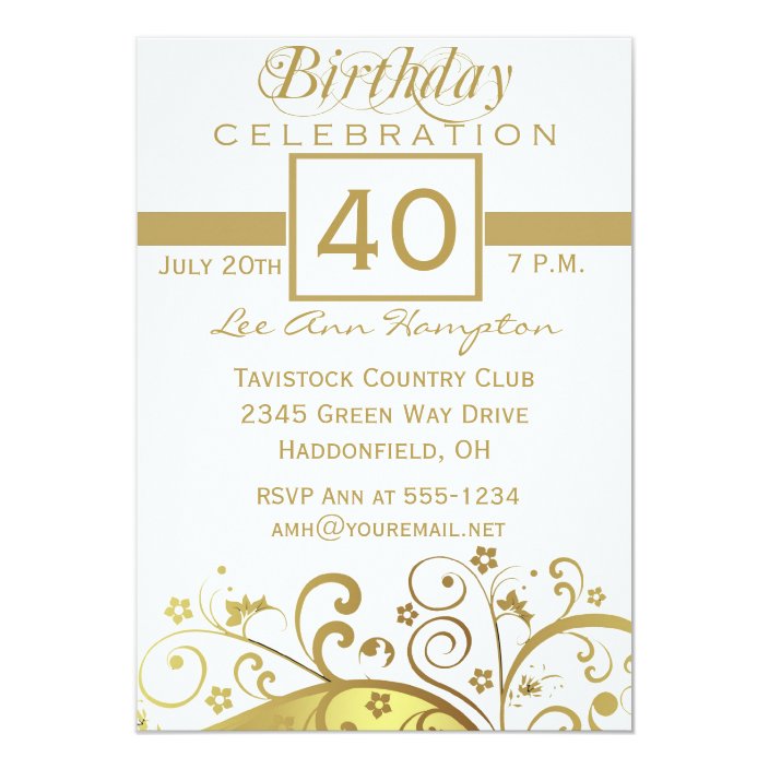 40th - 49th Birthday Party Invitations | Zazzle.com