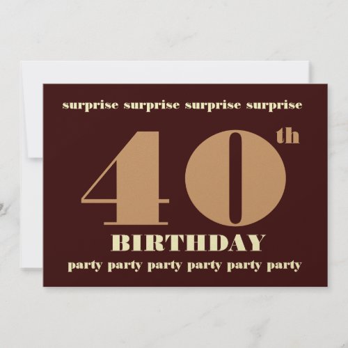 40th _ 49th SURPRISE Birthday Party Invitation