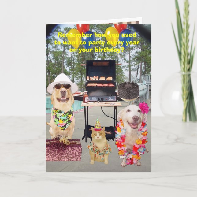 40th, 50th, 60th Customizable Birthday Card (Front)