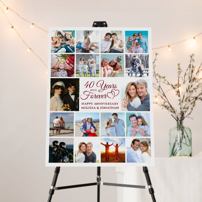 40th Anniversary 40 YEARS INTO FOREVER 18 Photos Foam Board (In Situ (Stand))