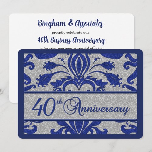 40th Anniversary Business Announcement Blue