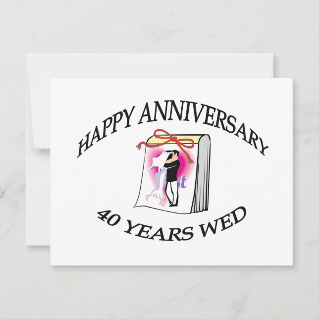 40th. ANNIVERSARY Card (Front)