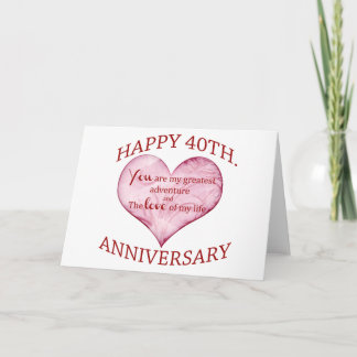 40th. Anniversary Card