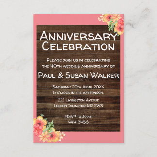 40th Anniversary Celebration Invitation