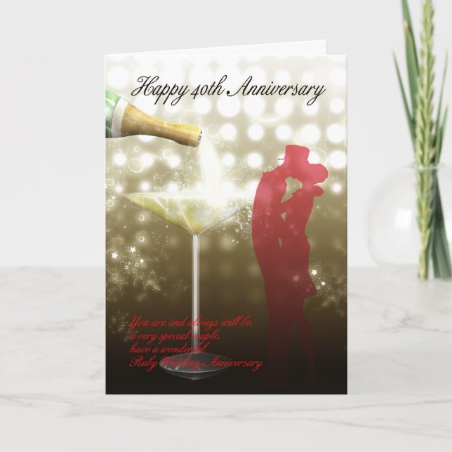 40th Anniversary - Champagne Card (Front)