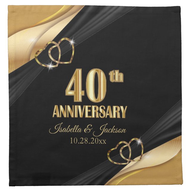 40th Anniversary  Cloth Napkin (Front)