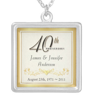40th Anniversary Elegant Keepsake Pendant