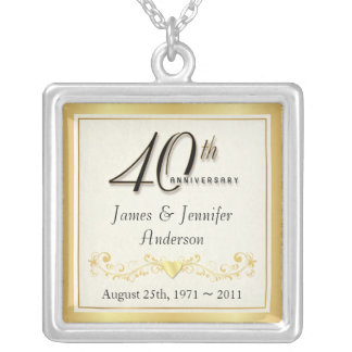 40th Anniversary Elegant Keepsake Pendant