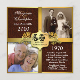 40th anniversary elegant photo invitations