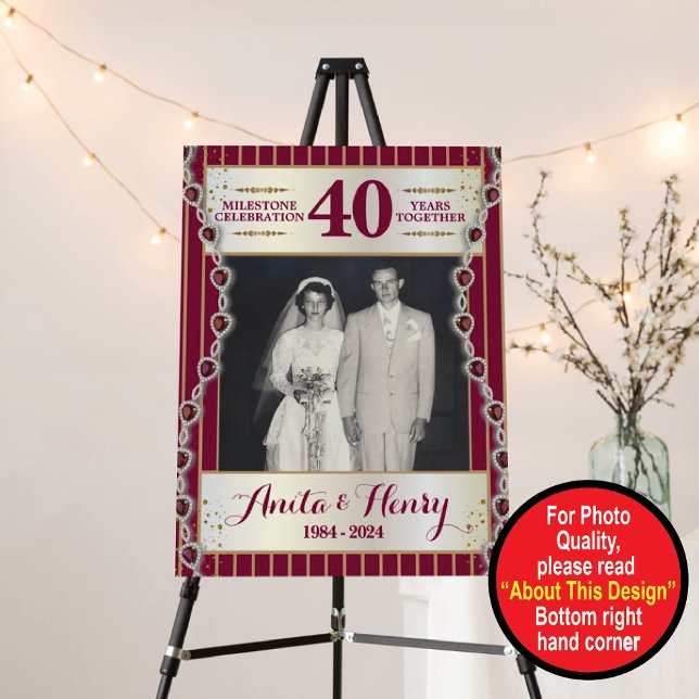 40th Anniversary Foam Board Welcome Sign (Creator Uploaded)