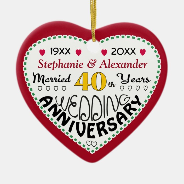 40th anniversary christmas ornament