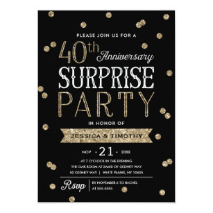 40th anniversary invitations zazzle