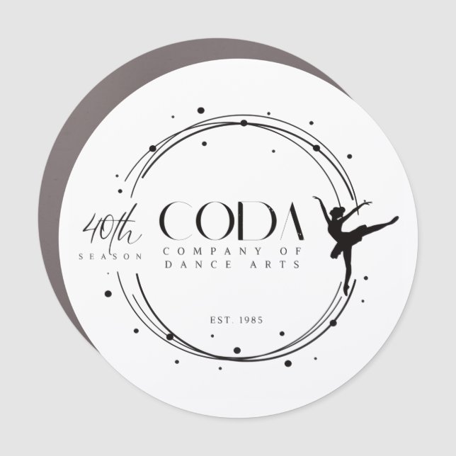 40th Anniversary Logo Car Magnet (Front)