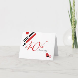 40th Anniversary (mod birds) Card