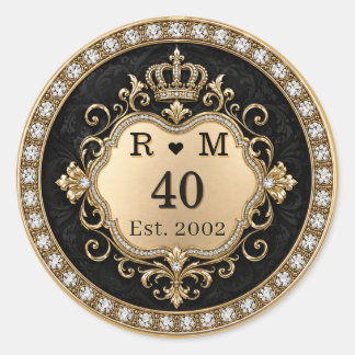 40th Anniversary Monogram Gold Seal
