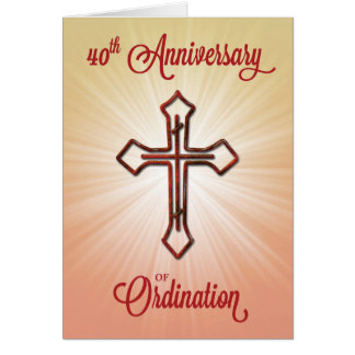 40th Anniversary of Ordination, Ruby Cross Card