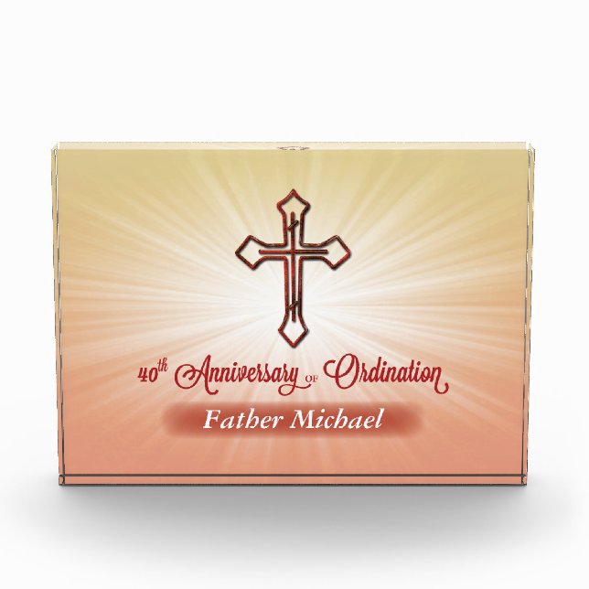 40th Anniversary of Ordination, Ruby Cross on Star Award (Front)