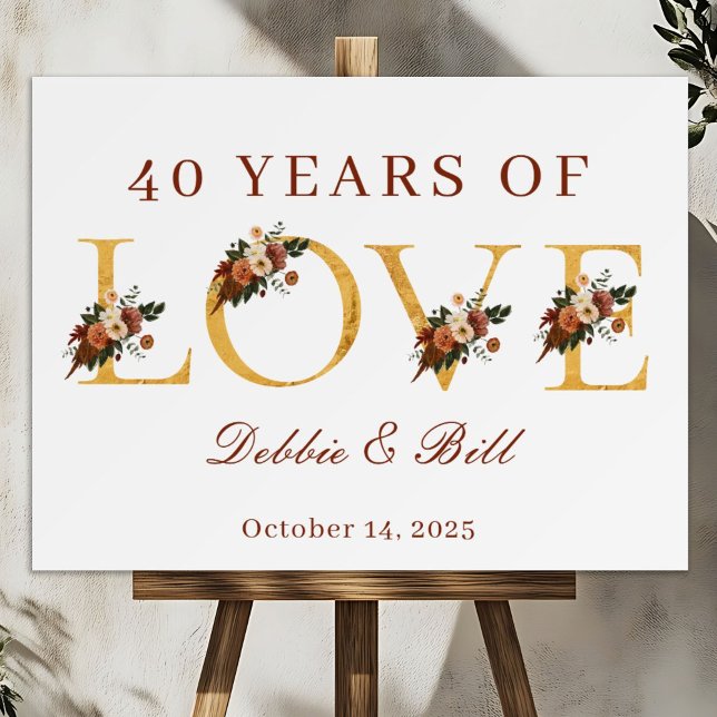 40th Anniversary Party Welcome Sign  (Creator Uploaded)