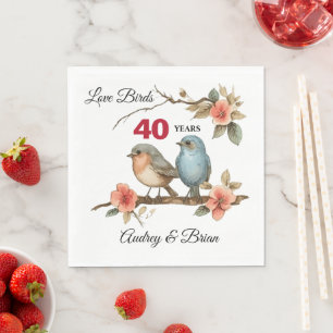 40th Anniversary Personalized Napkins