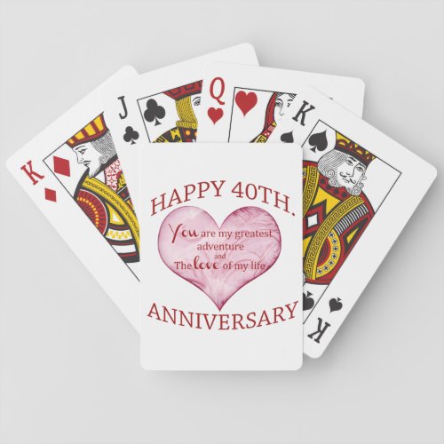 40th Anniversary Poker Cards