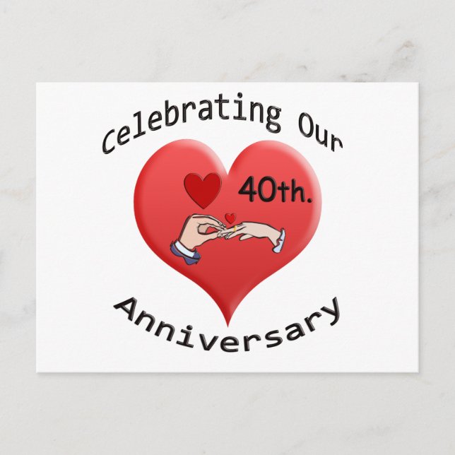 40th. Anniversary Postcard (Front)