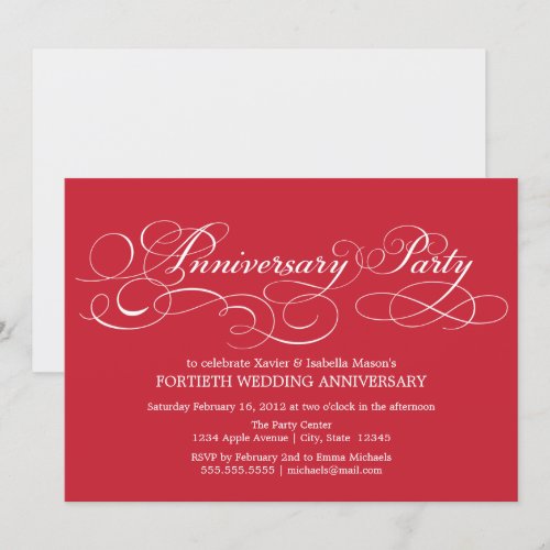 40th Anniversary | Party Invitation