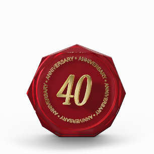 40th anniversary red wax seal award
