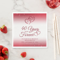 40th Anniversary Ruby Heart 40 YEARS INTO FOREVER