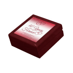 40th Anniversary Ruby Hearts 40 YEARS INTO FOREVER Gift Box