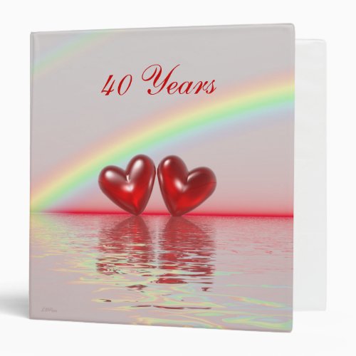 40th Anniversary Ruby Hearts Binder