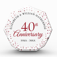 40th Anniversary Ruby Hearts Confetti