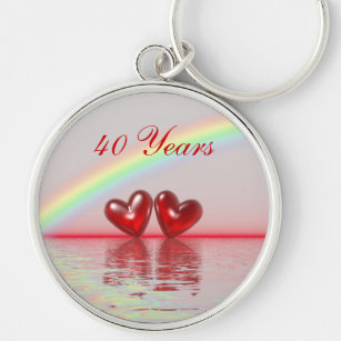 Anniversary Heart Keychain