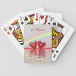 40th Anniversary Ruby Hearts Playing Cards at Zazzle