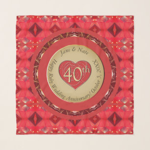 40th Anniversary Ruby Scarf