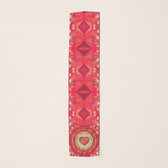 40th Anniversary Ruby  Scarf (Front)