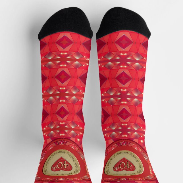 40th Anniversary Ruby  Socks (Top)