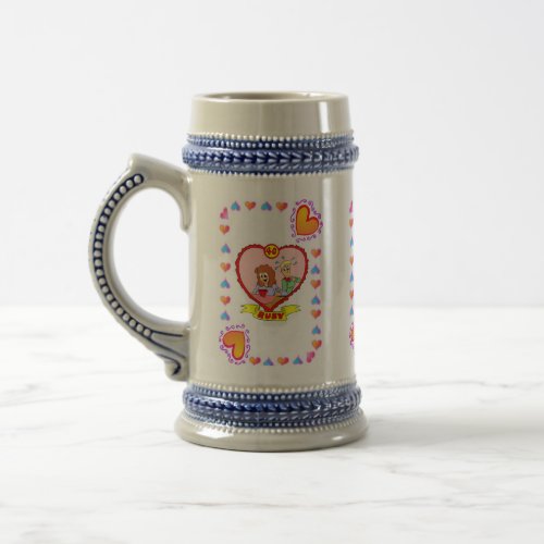 40th Anniversary Ruby Wedding Anniversay M Beer Stein