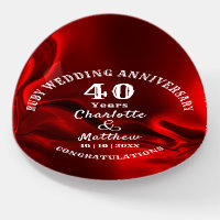 40th Anniversary Ruby Wedding Gift Personalized