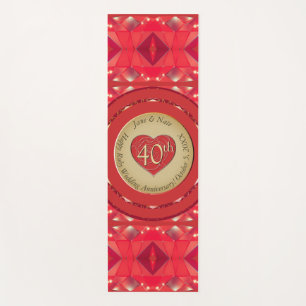 40th Anniversary Ruby  Yoga Mat