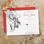 40th Anniversary Save the Date Calendar Ruby Heart Postcard<br><div class="desc">This pretty 40th anniversary save the date card features a calendar and pretty ruby love heart highlighting your special date. The reverse features ruby heart confetti. Designed by Thisisnotme©</div>