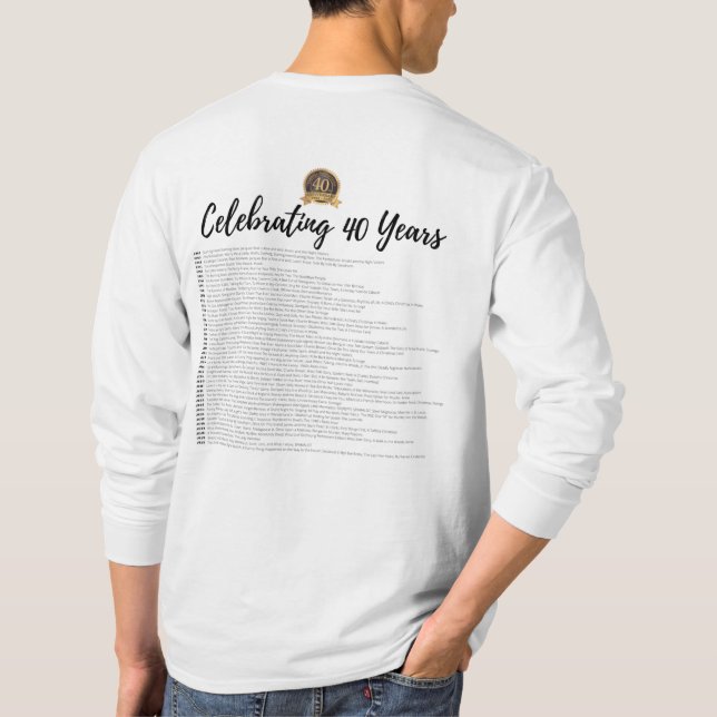 40th Anniversary Show Title Long-Sleeve T-Shirt (Back)