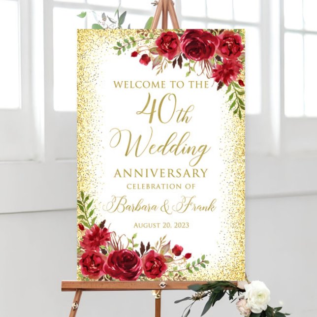 40th Anniversary Welcome Sign, 40th Anniversary Foam Board (Creator Uploaded)