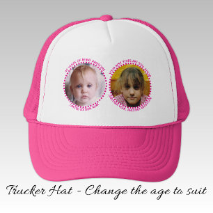 40th 'any age' milestone 2 photo pink white trucker hat