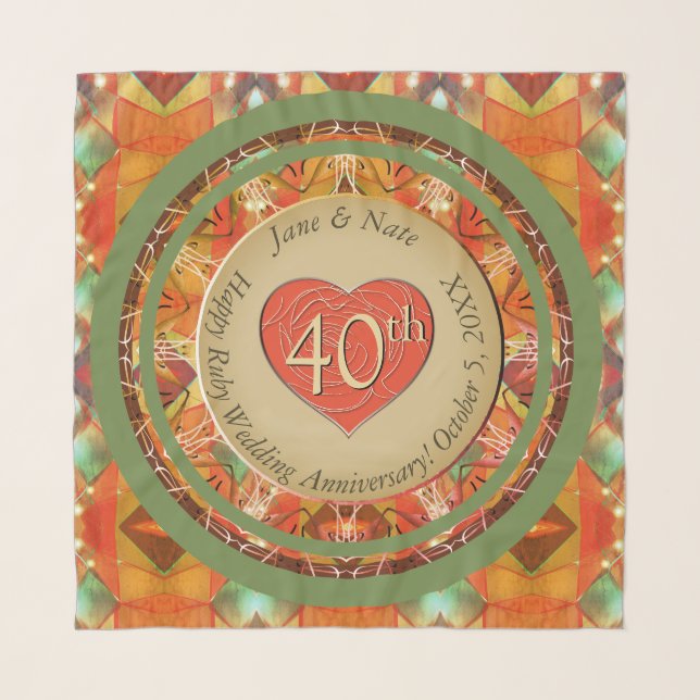 40th/Any Anniversary  Scarf (Front)